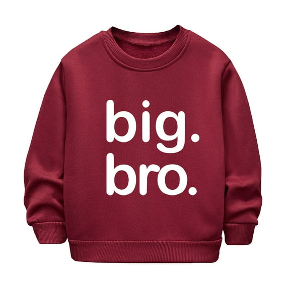 XEGLSBU Boys Long Sleeve Shirts Size 6-7 Youth Small Children's Autumn and Winter Long Sleeve and Casual Thick Warm Round Neck Hoodie for Boys and Girls Red Size 4-5 Years