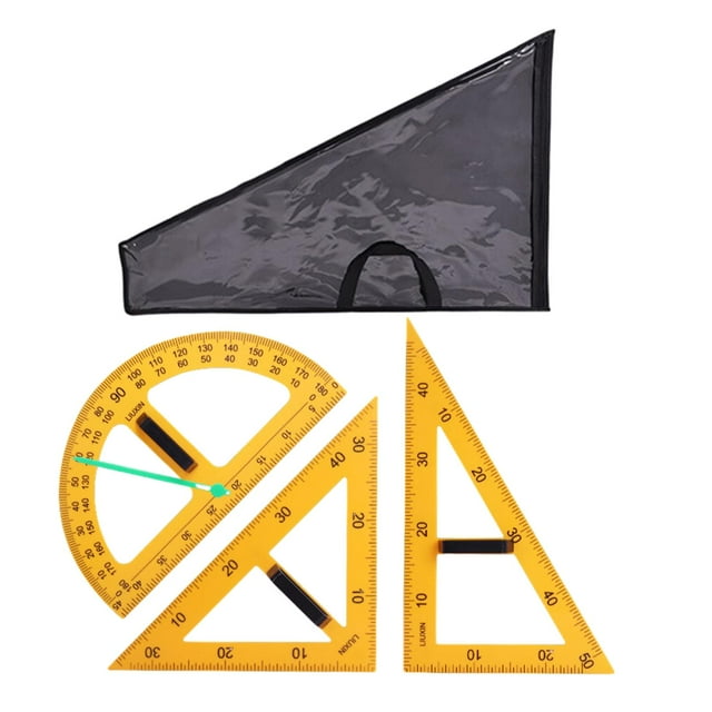 Kits de Règles de Géométrie Mathématique Grande Taille Aides Pédagogiques pour Enseignants de Classe Bureau 3 Pcs