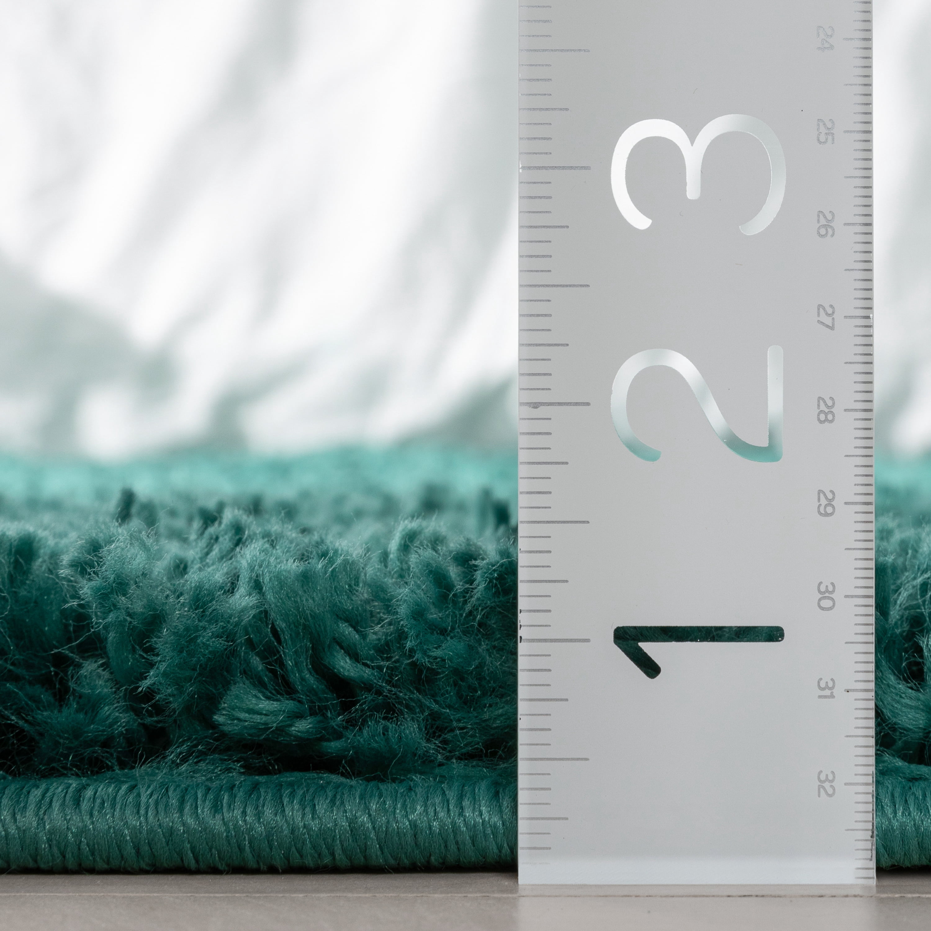 Well Woven Elle Basics | Emerson Shag Green | Textured Mat Rug 2x4 (2'3" x 3'11")