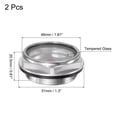 thumbnail image 2 of Uxcell M42x1.5mm Male Threaded Aluminum Air Compressor Oil Level Gauge Sight Glass 2Packs, 2 of 5