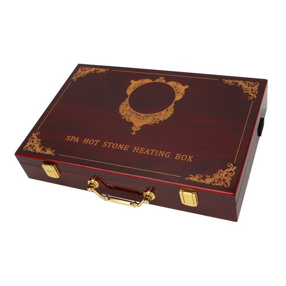 Massage Stone Warmer, Professional Portable Hot Stone Heating Box Large Capacity for Home US Plug 110V