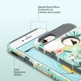 thumbnail image 2 of iPhone 7 Case,ULAK Colorful Series Slim Fit Hybrid Dual Layer Scratch Resistant Hard Back Cover Shock Absorbent TPU Bumper Case for Apple iPhone 7 4.7 inch, Mint Floral, 2 of 8