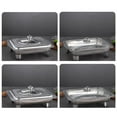 thumbnail image 4 of kurtrusly Plat Anti-Frottement en Acier Inoxydable avec Couvercle Support de Plateau de Service pour Fêtes StyleA Style A 1 Pce, 4 of 6