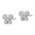 thumbnail image 2 of FB Jewels Sterling Silver Rhodium-plated Aquamarine Earrings, 2 of 3