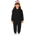 thumbnail image 2 of WOYY Boys Girls Hooded Jumpsuit Winter Warm Soft Pajama Zipper Onesie, Sizes 4-5T, 2 of 8