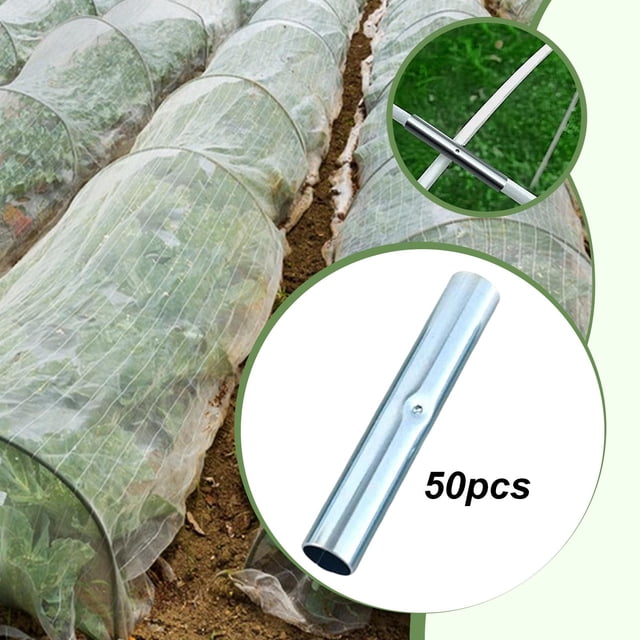 50 conectores para postes de tienda de campaña, para aros de jardín, funda de reparación para postes de tienda 08 cm