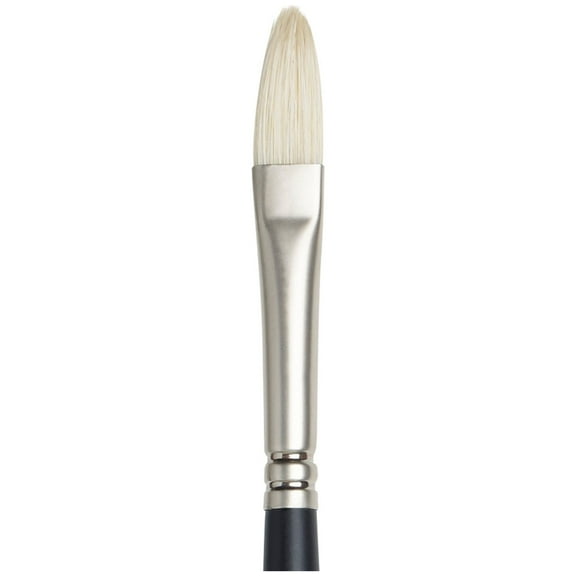 Winsor & Newton Artist Oil Brush, Long Handle, Filbert, 4