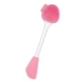 thumbnail image 3 of Cepillo limpiador facial de silicona Minnieouse rosa blanco doble cara 2 cabezas, 3 of 6