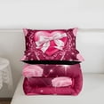 thumbnail image 5 of Erosebridal Dreamy Princess Style Full Size Comforter Sets,Pink Flowers Floral Bedding Sets For Kids Girls,Reversible black,3pcs, 5 of 7