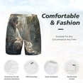 thumbnail image 5 of Lsque Mens Swim Trunks Forest Meditating White Tiger Pattern - Bathing Suit Compression Liner - Beach Swim Shorts Swimwear - (S-3XL) - Stretch Quick Dry -Small, 5 of 9