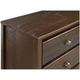 thumbnail image 6 of Camaflexi Baja 6 Drawer Dresser Solid Wood Dresser Organizer Storage Cabinet, Walnut, 6 of 7