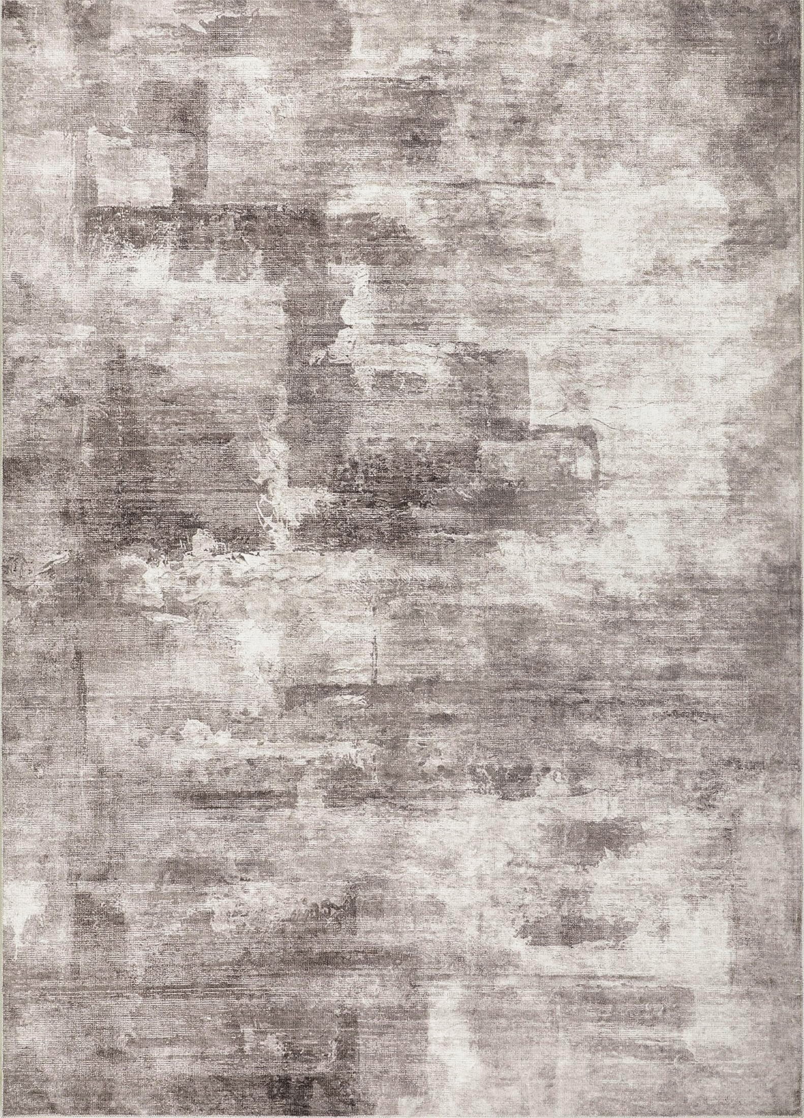 BERTHMEER 6'x9' Brown Abstract Area Rugs for Living Room Bedroom Dining Room Farmhouse Modern Contemporary Rugs Machine Washable non-slip