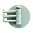 thumbnail image 2 of Vacemry Under $5 Rotating Adhesive Hooks, 3-Prong Wall Hangers for Towels Robes Bags, No Damage Paste Hooks for Bathroom Kitchen Organization, 2 of 7
