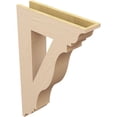 thumbnail image 5 of Ekena Millwork 5 1/2"W x 24"D x 36"H Funston Traditional Rough Cedar Woodgrain TimberThane Bracket, Primed Tan, 5 of 6