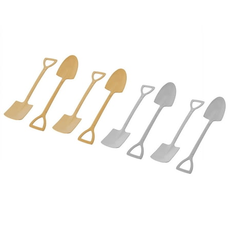 

Dessert Spoons Set Shovel Shaped Stainless Steel Spoons Steel Tea Coffee Sugar Spoon Ice Cream Dessert Spoons 8 PCS A