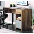 Mainstays Wood/Metal Desk, Rustic Weathered Oak Finish