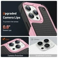 thumbnail image 3 of Allytechgroup Case for Apple iPhone 16 Pro Max with 1 Pack Screen Protector, Military Grade Protective Anti-Slip Bumper Drop Proof Dual Layers TPU PC Back Case Cover for iPhone 16 Pro Max, Pink, 3 of 9