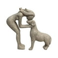 thumbnail image 2 of jicheng Woman and Dog Statue Collection Pet Sculpture for Tabletop Shelf Memory Gift Sandstone, 2 of 9
