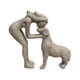 thumbnail image 2 of Estatua de mujer y perro. Figura decorativa coleccionable "Amo a mi perro". Arenisca, 2 of 9