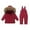 Watermelon Red, variant on KAUOD Kids Puffer Waterproof Snow Suits 2 Piece Winter Snowboard Ski Jackets Bib Overall Set Boys Girls Warm Snowpants