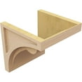 thumbnail image 5 of 10"W x 10"D x 10"H Wide Viola Rough Cedar Woodgrain TimberThane Corbel, Primed Tan, 5 of 6