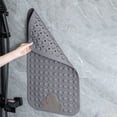 thumbnail image 6 of JingChun Bathtub Mat Non Slip, Shower Foot Scrubber Mat, 27 x 15 inch Long Bath Mat for Tub Non Slip with Suction Cups Drain Holes, Shower Mat with Foot Scrubber, Machine Washable, 6 of 6