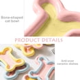 thumbnail image 3 of Pet Dog Cat Food Water Bowl Small Animal Food Feeder Bone-Shaped DesignpinkL, 3 of 6