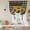 Yellow Beige Black, variant on Yellow Sunflowers Tie Up Curtains 45 Inches Long, Kitchen Window Curtains Over Sink, Western Star Farmhouse White Wooden Small Window Curtains Shade Balloon Curtains Valances for Bedroom/Cafe 34"x45"