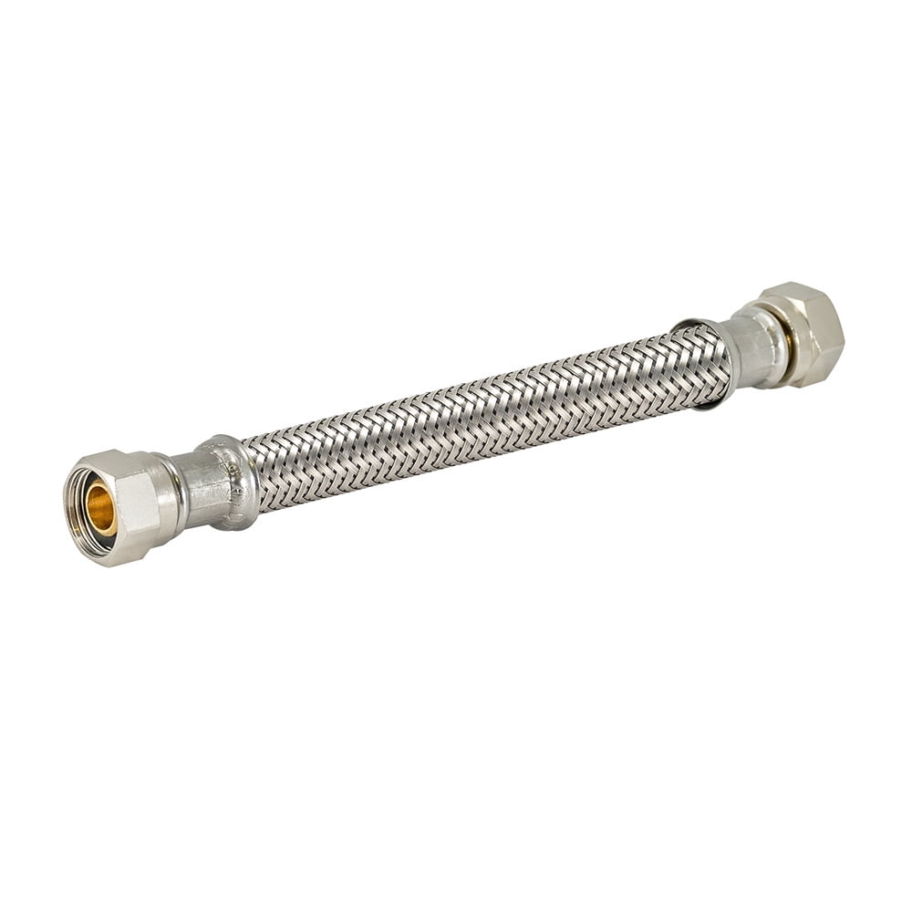 Eastman 48141 Braided Stainless Steel Faucet Connector, 3/8 inch Comp