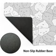 thumbnail image 3 of Kawaii Cats White Gaming Mouse Pad XXL Kittens Japanese Extended Big Large Desk Mat Non-Slip Rubber Base Stitched Edge Long Keyboard Mousepad for PC Computer Laptop,35.4×15.7 Inches, 3 of 6