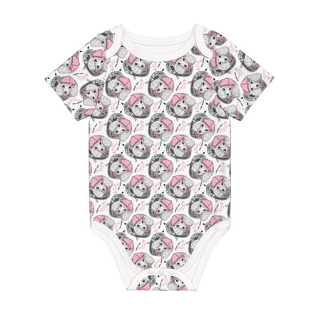 

Matuu Poodle Dog for Baby Short-Sleeve Bodysuit Soft Cotton Comfortable and Breathable Perfect for Newborns and Infants