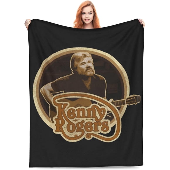 Kenny Rogers Anti-Pilling Flannel Blanket, Suitable for Sofas, Outdoor use, Games and Lunch Breaks 50"x40"