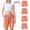 Orange, variant on ITSAME Girls Athletic Shorts 4-Piece(2-11T), Elastic Waist Lightweight Cotton Linen Summer Fashion Casual Shorts Beige 5T