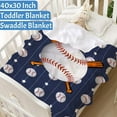 thumbnail image 2 of Baseball Throw Blanket for Couch Lightweight Plush Fuzzy Cozy Soft Blankets Quilt Decorative Sofa Travel 50"x40" for Kids, 2 of 6