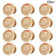 Wooden Castanet Percussion Instrument - 12PCS Hand Finger Castanets Party Favors Spanish Wood Castanets Classroom DIY Rhythm Music Musical Instrument for Kids Children Adults