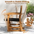 thumbnail image 6 of Gymax 2PCS Patio Rattan Glider Chair w/ Acacia Wood Frame & Wicker Seat Back Armrests, 6 of 10