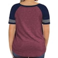 thumbnail image 3 of Vergoodr Womens Plus-Size Tops Raglan V Neck T Shirts Striped Short Sleeve Tunics, 3 of 4
