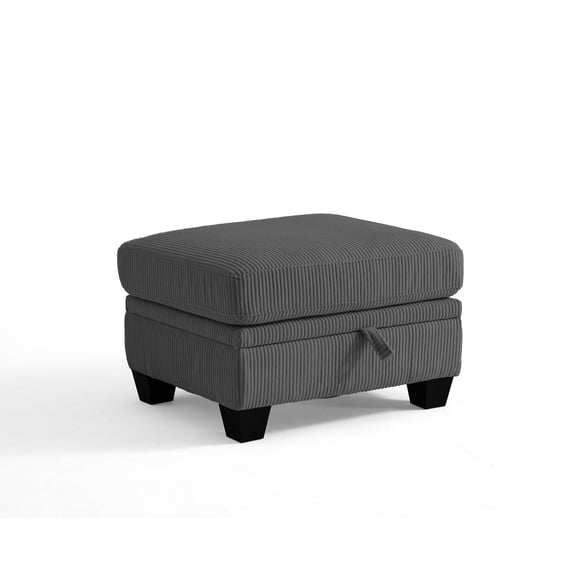 CHIC HOUSE Middle Module for Modular Sofa with Storage, Middle Module for Customizable Sectional Sofa Couch,Accent Armless Chair, Single Seat,Gray