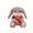 gray, variant on Easter Cartoon Mushroom Rabbit Plush Toy Soft Cubble Bunny Stuffed Animal Birthday Party Decor Gift