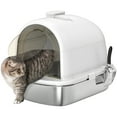 thumbnail image 1 of PawHut Stainless Steel Litter Box, Enclosed Cat Litter Box with Scoop, 1 of 10