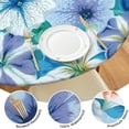 thumbnail image 4 of Pioneer Flower Floral Print Pattern Round Fitted Tablecloth with Elastic Edge,Dining Table Cover Waterproof,Outdoor Round Tablecloth for Camping,Dining,Indoor and Outdoor, 4 of 7