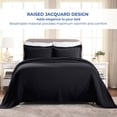 thumbnail image 4 of Superior Fleur De Lis Cotton Decorative Bedspread and Sham Set, Full, Black, 4 of 9