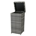 Winado Patio Wicker Furniture, Outdoor Trash Can Wicker Storage for Poolside, Garden, Pincnic