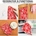 thumbnail image 7 of Valentine's Day Love Heart Kitchen Dish Towel 4 Pack, Soft Absorbent Dishcloths Reusable Hand Towel Washable Tea Towels for Home Kitchen Bar Table Decor, 28 x 18 Inch, 7 of 7