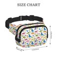 thumbnail image 4 of Fotbe Cute Dinosaur Cangurera Cuadrada con Estampado de Doble Capa, Bolsa de Cintura Ajustable Mini para Hombres y Mujeres, 4 of 9