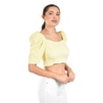 thumbnail image 2 of Crop top con moño en espalda Roman Fahion /Juvenil, 0680 (Amarillo) amarillo G, 2 of 4
