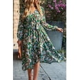 thumbnail image 2 of Vestido PRETTYGARDEN Floral Boho Maxi Cruzado de Manga Larga XL, 2 of 5