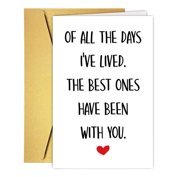 Tarjeta de felicitación GVMGVM romántica de aniversario 20,5 x 13,5 cm