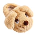 thumbnail image 4 of ABSUYY Closed Back Kids Slippers for Boys Girls,&nbsp;Khaki&nbsp;Fuzzy Plush Dog House Shoes, Non Slip Warm, Size 12.5 Little Kid, 4 of 9
