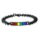 thumbnail image 3 of Durable Rainbow Lovers Pulseras Hombres Mujeres Simple Acero Inoxidable para Graduación Para Yuyangstore Pulsera Pareja, 3 of 7